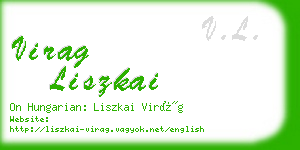 virag liszkai business card